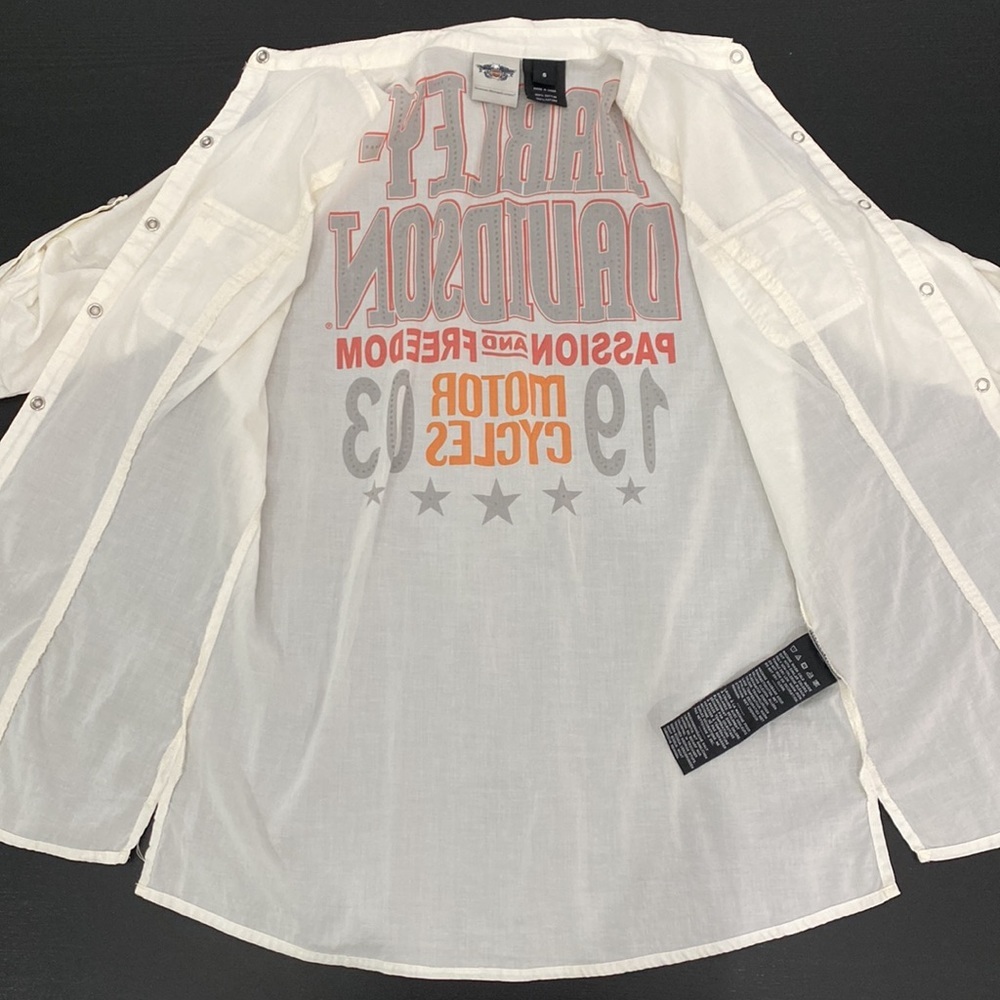 Harley-Davidson Passion and Freedom Woven Snap Closure Shirt - Small - Picture 8 of 14